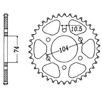 Sifam Roda Dentada Traseira Kawasaki Z 650 79-81 B Rayons 530
