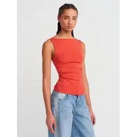 Dilvin Blusa 'Blusen' vermelho ferrugem