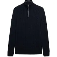 Superdry para homem. M6110731A Suéter Preppy Cotton Cable marinho (L), Casual, Algodão