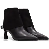 Hispanitas para mulher. HI265070 Botas de pele Paris preto (41), Couro, 3 a 5cm, Zíper, Casual