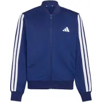 Adidas Casaco de treino em moletão azul escuro / branco
