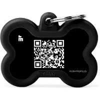 My Family Etiqueta De Identificação Para Animais De Estimação Qr Bone