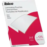 Ibico Bolsas de plastificação mate | A4 2×125 mícrons 100 unidades