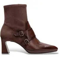 Hispanitas para mulher. HI254304 Botins de Couro Atlanta castanho (39), Bege, 5 a 8cm, Fivela, Casual