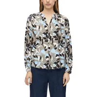 s.Oliver Blusa bege / azul claro / castanho