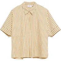 Comma Blusa creme / castanho claro