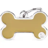 My Family Etiqueta Para Animais De Estimação Em Osso Grande Feita à Mão