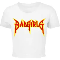 Miss Tee Top De Manga Curta Badgirls Cropped