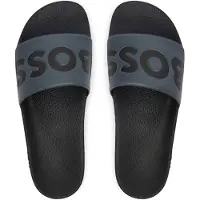 BOSS Sapato aberto 'Aryeh' cinzento escuro / preto