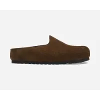 Birkenstock para homem. 1032552 Tamancos de Couro Amsterdam Wrapped (Ajuste Estreito) castanho (40), Marrom, Plano, Camurça, Nenhum, Casual