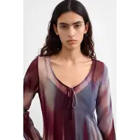 Desigual Blusa creme / azul escuro / vermelho vinho
