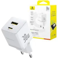 Baseus Carregador De Parede Usb-a E Usb-c Palm 30w