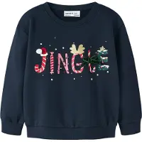Name it Sweatshirt 'NMFPOLMAX' navy / ouro / abe / rosa claro
