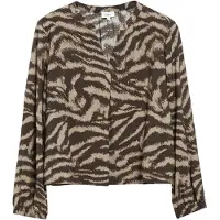 s.Oliver Blusa areia / chocolate