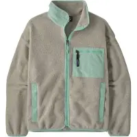 Patagonia - W's Synch Jkt Oatmeal Heather w/Thin Ice para Mulher - Tamanho L - Cinzento