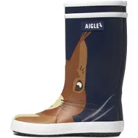 Aigle Bota de borracha 'LOLLY POP WWF' navy / castanho