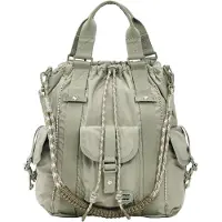 Desigual , Mochila multiposição média de nylon, PoliÉSter, Verde, U