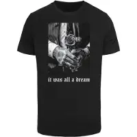 Mister tee Camisa 'It Was All A Dream' cinzento / preto / branco