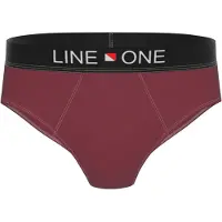 Line One Cueca 'Herren Slips aus Baumwolle' vermelho escuro
