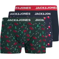 Jack & Jones Boxers 'JACXMAS STOCK' navy / verde escuro / vermelho / branco