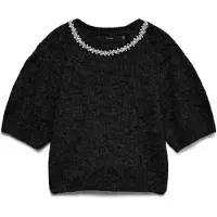 Vero Moda Pullover 'VMNOVAH' mosqueado preto