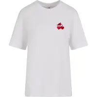 Miss Tee Camiseta De Manga Curta Heart Cherries Emb
