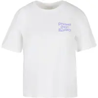 Miss Tee Camisa 'Dreams Over Reality' índigo / branco