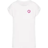 Miss Tee Camisa 'Everything Is Nice' rosa / branco