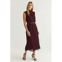 Trendyol Vestido de cocktail vermelho vinho