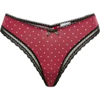 HUGO Tanga 'UNIQUE' bordeaux / preto / branco
