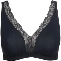 Hanro Soutien ' Cotton Lace ' preto