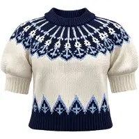 Rich & royal Pullover ecru / azul noturno