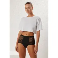 Trendyol Cueca bege / vermelho escuro / preto