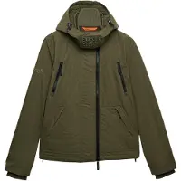 Superdry para homem. M5012422A Jaqueta Hooded MF Arctic verde (L), Casual, Polister Reciclado