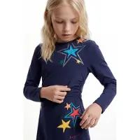 Desigual Vestido navy / azure / amarelo / laranja