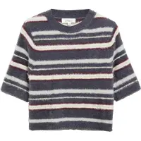 s.Oliver Pullover cinzento escuro / vermelho vinho / branco