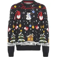 Blend Pullover 'BHMATEO CHRISTMAS' navy / verde / vermelho / branco