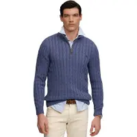 Superdry Suéter Com Meia-zíper Preppy Cotton Cable