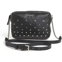 Pepe Jeans para mulher. PL031469 Bolsa Celine Charm preta (OSFA), Preto, Casual, Sapatos de Festa, Poliuretano