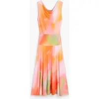 Desigual , Vestido longo assimétrico, Viscose, Vermelho, XS