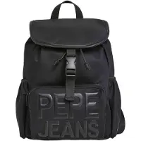 Pepe Jeans para mulher. PL0300064 Mochila Gaetana preta (OSFA), Preto, Casual, Poliamida