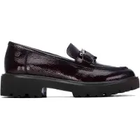 Xti para mulher. 14625803-BURDEOS Mocassins 146258 bordô (41), 3 a 5cm, Nenhum, Casual, Grená, Clássico, Charão