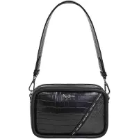 Pepe Jeans para mulher. PL0300018 Bolsa Keyra Croco preta (OSFA), Preto, Casual, Poliuretano