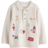 Next Pullover ecru / caril / cinzento / vermelho
