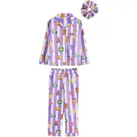 Next Pijama 'Capybara' castanho / amarelo / roxo claro / branco