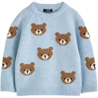 Next Pullover azul claro / castanho / preto / branco