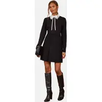 Love & roses Vestido de malha preto / branco