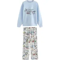 Next Pijama comprido azul claro / vermelho / preto / branco