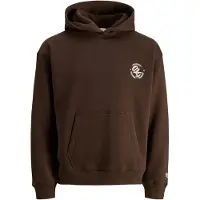 Jack & jones Sweatshirt 'JORFrederiksberg' castanho / branco