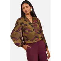 Love & roses Blusa mostarda / oliveira / baga / preto